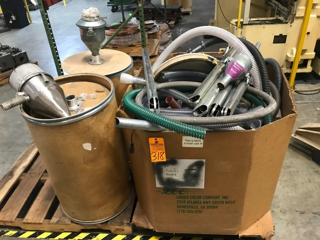 Lot of Dryer Hoses, Hoppers and Vacuum Tubes