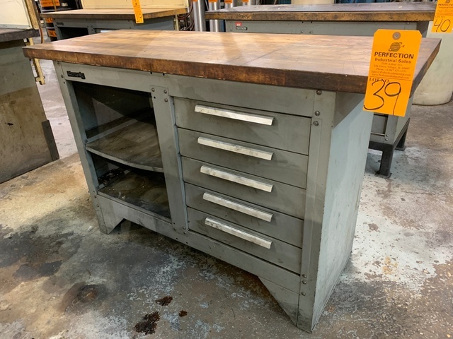 Kennedy Wood Bench w/ 20" x 54" Wood Top