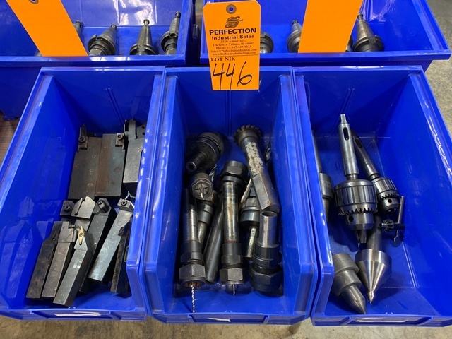 Lot of Drill Chucks, Turning Tools, Live Centre
