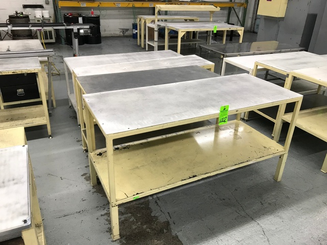 Lot of (4) Steel Tables