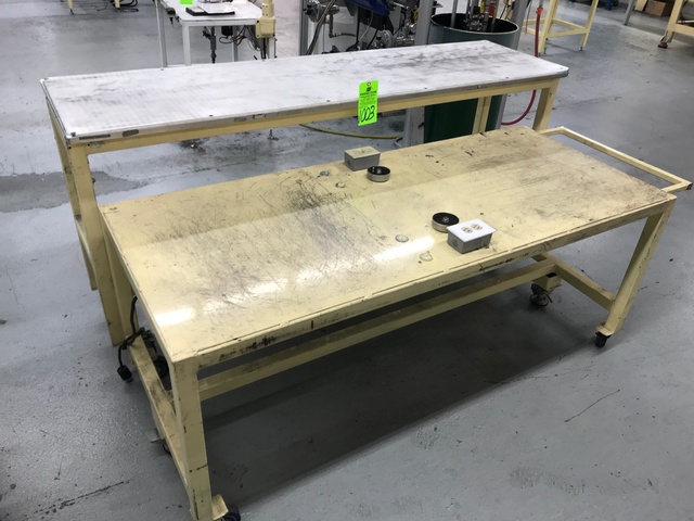 Lot of (4) Steel Rolling Tables