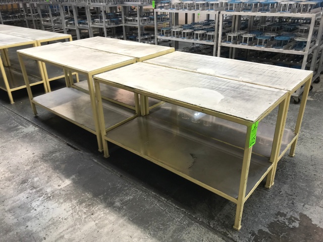 Lot of (4) Steel Tables