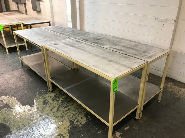 Lot of (4) Steel Tables