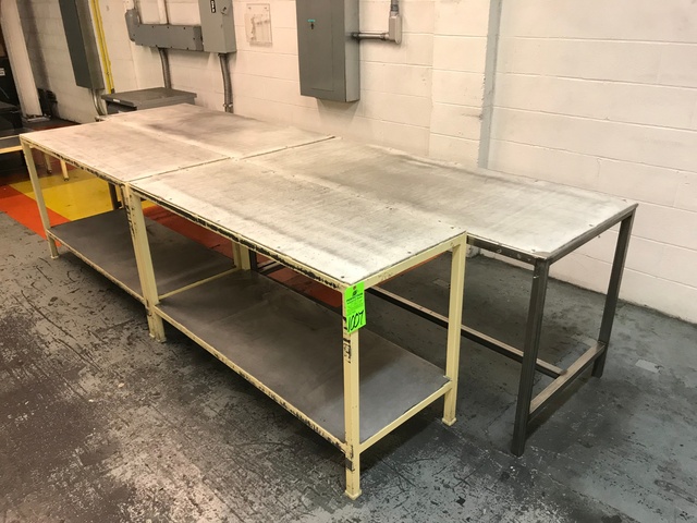 Lot of (4) Steel Tables