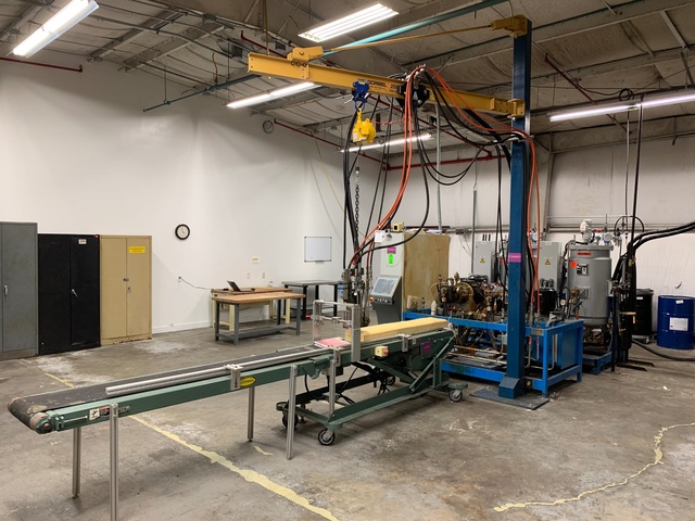 2011 CUSTOM Dense Foam Extrusion System, w/ SIEMENS SIMATIC PLC, Pouring Head, Run-Out Conveyor