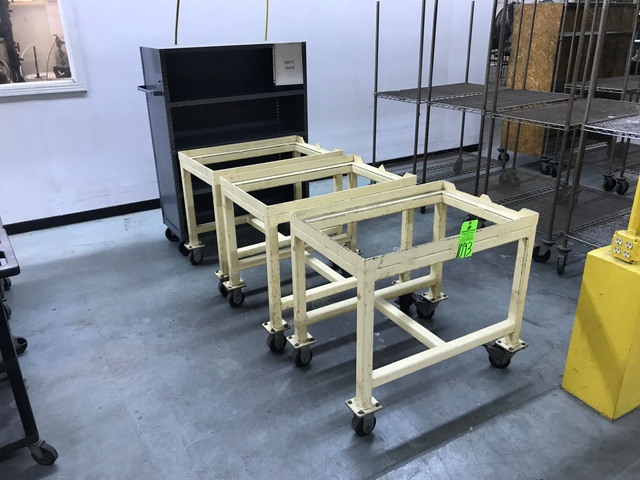 Lot of (4) Rolling Shop Carts