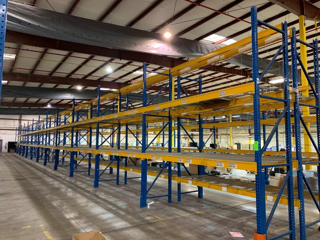 Lot of (11) Sections of 14'T x 12'W x 42"D Pallet Racking