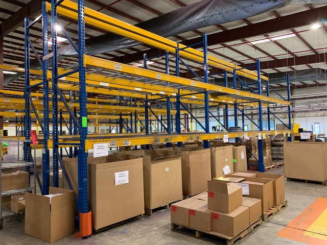 Lot of (3) Sections of 14'T x 12'W x 42"D Pallet Racking