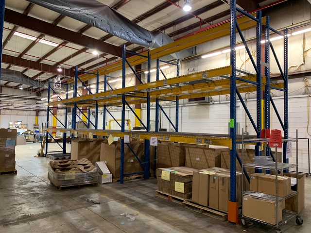 Lot of (3) Sections of 14'T x 12'W x 42"D Pallet Racking