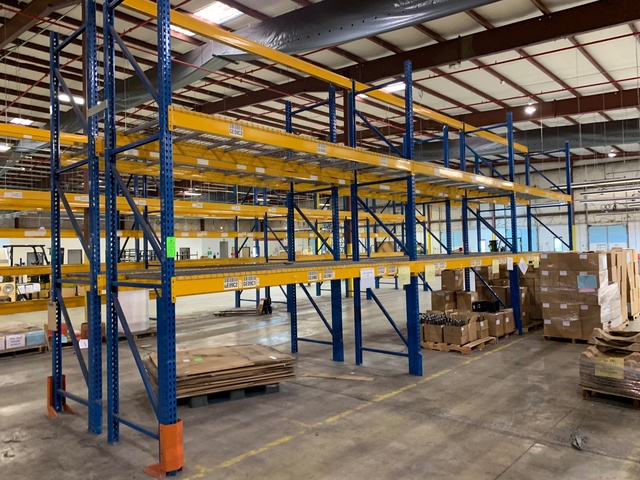 Lot of (3) Sections of 14'T x 12'W x 42"D Pallet Racking