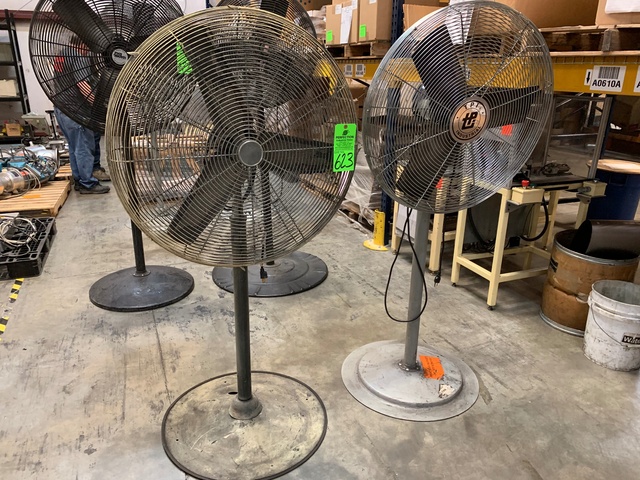 Lot of (2) TPI and Unknown Make Pedestal Fans