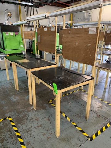 Lot of (3) Lighted Work Bench, 30" x 36"