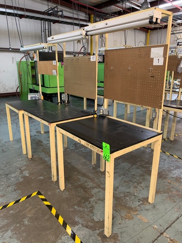 Lot of (3) Lighted Work Bench, 30" x 36"