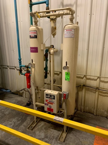 ZEKS 280HPS100F Hydronix Dryer, s/n 10327-1, 2800 SCFM, 100 PSIG