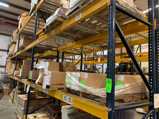 Lot of (4) Sections of Pallet Racking, 16'T x 12'W x 42"D Sections