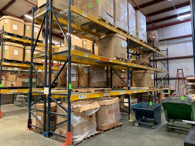 Lot of (3) Sections of Pallet Racking, 16'T x 12'W x 42"D Sections