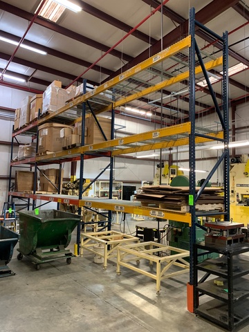 Lot of (3) Sections of Pallet Racking, 16'T x 12'W x 42"D Sections