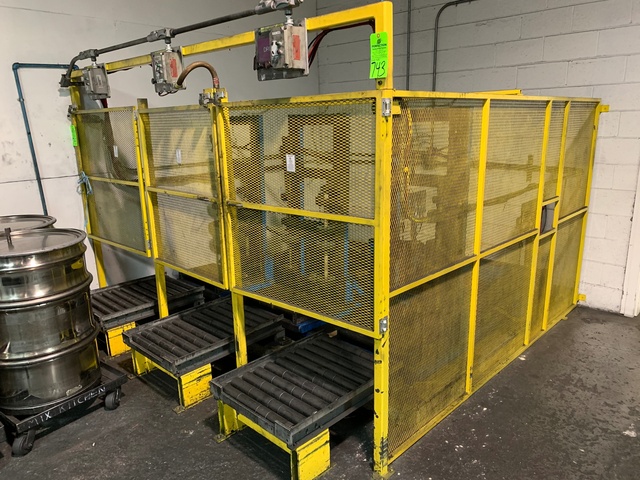 Lot of (3) MORSE 456-E460 Drum Rollers, 500 LB Capacity, 5-20 RPM, Horizontal/Vertical Tilt, Prox Controls