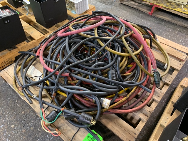 Pallet of Power Leads and Air Hose
