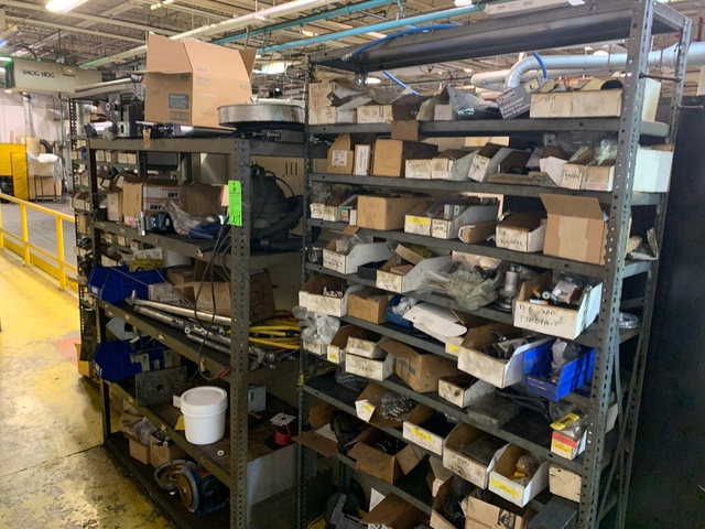 Lot of Maintenance Contents Including Air Cylinders, Hydraulic Cylinders, Solenoids, Manifolds, and Plumbing Supplies