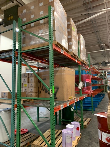 (2) Sections of 12'T x 8'W x 42"D Pallet Racking
