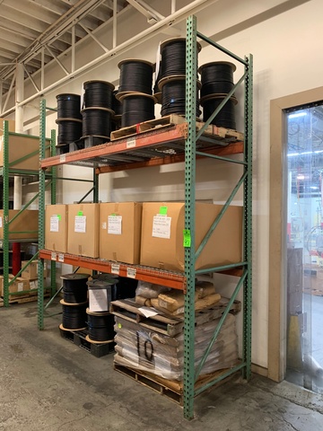 (1) Section of 12'T x 10'W x 42"D Pallet Racking