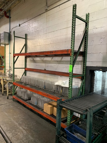 (1) Section of 10'T x 10'W x 24"D Pallet Racking