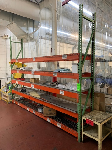 (1) Section of 10'T x 10'W x 24"D Pallet Racking