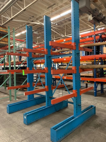 Dual Sided Cantilever Rack, 12'T x 8'W x 3' Arms