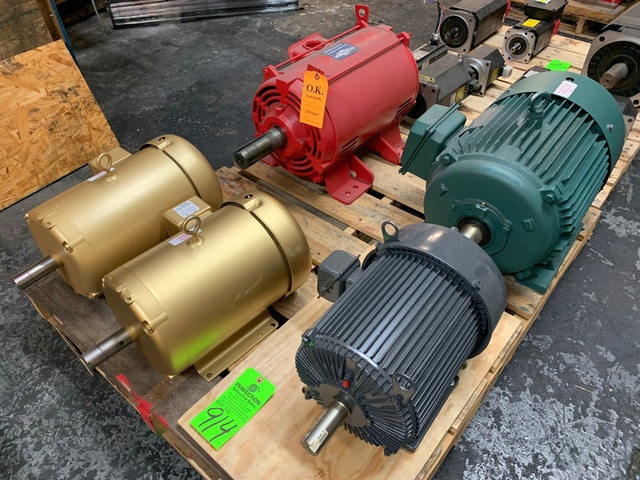 Pallet of (5) Electric Motors from 5-30 HP