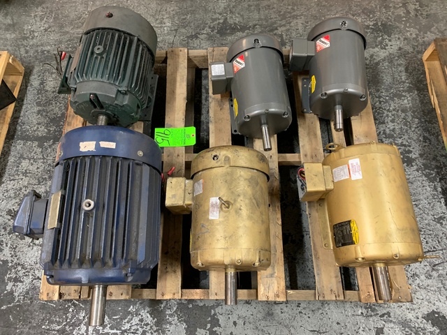 Pallet of (6) Electric Motors from 2-15 HP