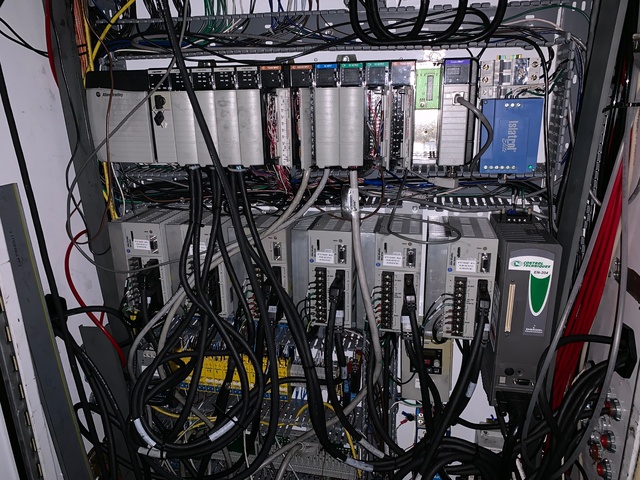 Control Cabinet w/ Contents Including All Electrical Relays, Contactors, Frequency Drives, Etc