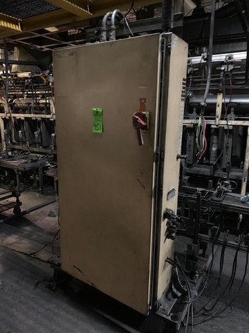 Control Cabinet w/ Contents Including All Electrical Relays, Contactors, Frequency Drives, Etc