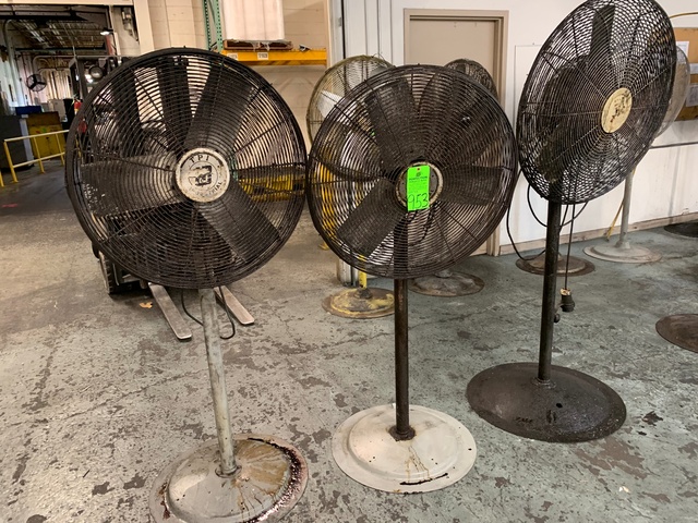 Lot of (3) Pedestal Shop Fans