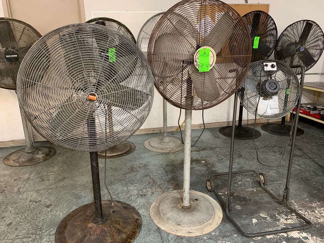 Lot of (3) Pedestal Shop Fans