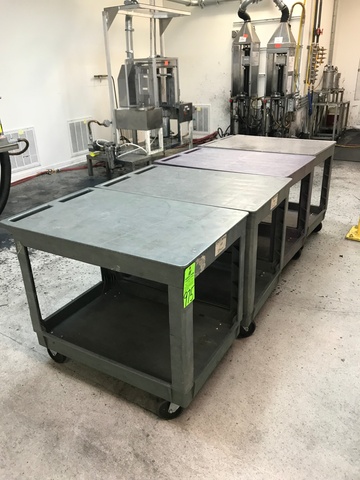 Lot of (4) Rolling Shop Carts