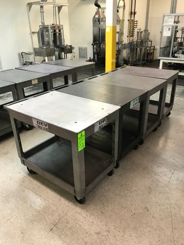 Lot of (4) Rolling Shop Carts