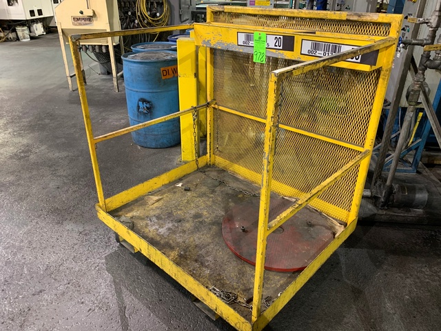 Man Basket Forklift Attachment (on wheels)