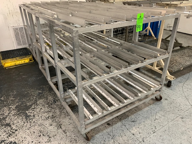 Lot of (5) Rolling Shop Carts