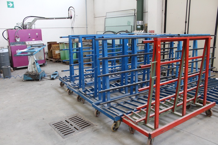 (5) x 1500 x 1800mm Steel Single Sided Portable Glass Transporters
