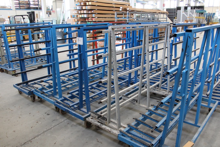 (5) x 1500 x 1800mm Steel Single Sided Portable Glass Transporters