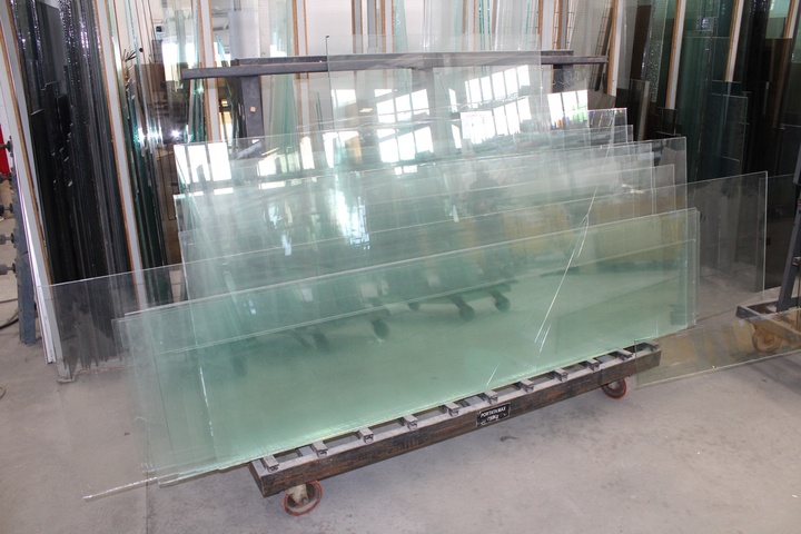 (6) x 1500 x 1800mm Steel Single Sided Portable Glass Transporters with Contents of Glass