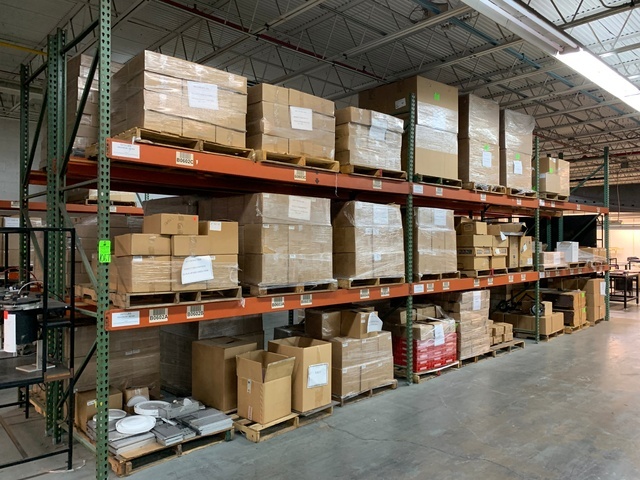 Lot of (3) Sections of 12'T x 12'W x 42" D Pallet Racking