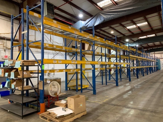 Lot of (11) Sections of 14'T x 12'W x 42"D Pallet Racking