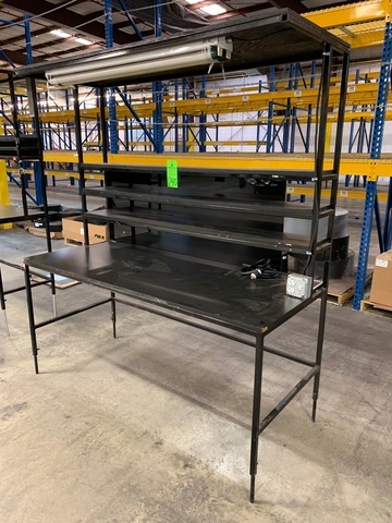 Steel Lighted Work Bench, 30" x 72"