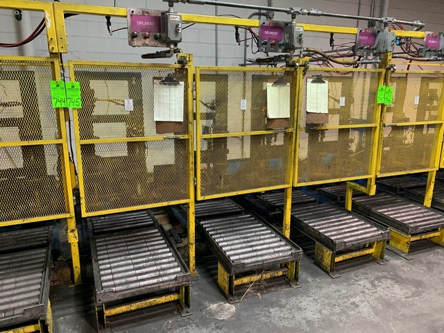 Lot of (3) MORSE 456-E460 Drum Rollers, 500 LB Capacity, 5-20 RPM, Horizontal/Vertical Tilt, Prox Controls