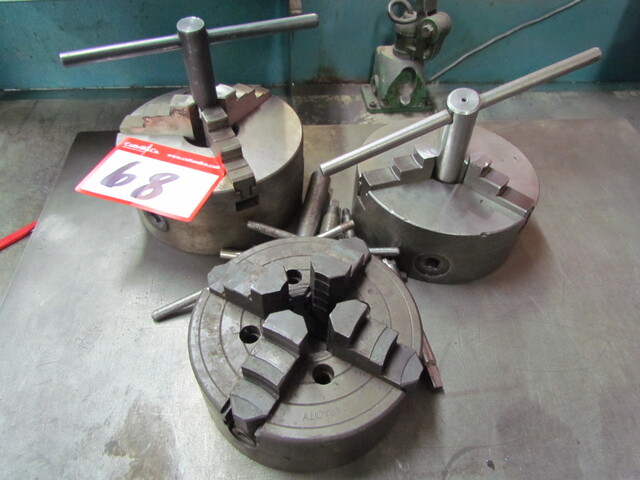 Chucks (2) x  3-Jaw, (1) x 4-Jaw 6" diameter