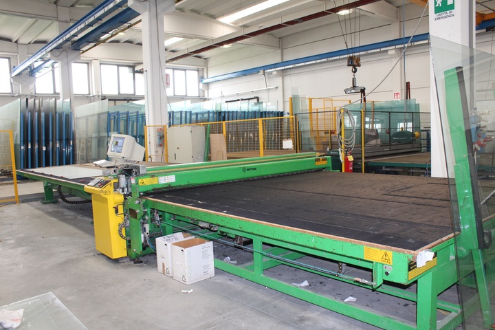 Bottero Type 734 AVL Laminated Glass Cutting Table