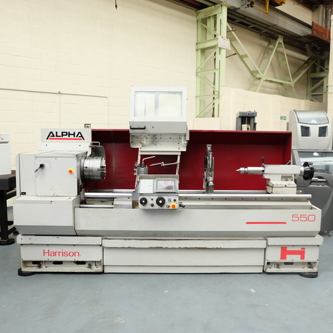 Harrison Alpha 550 CNC Centre Lathe with GE Fanuc Control