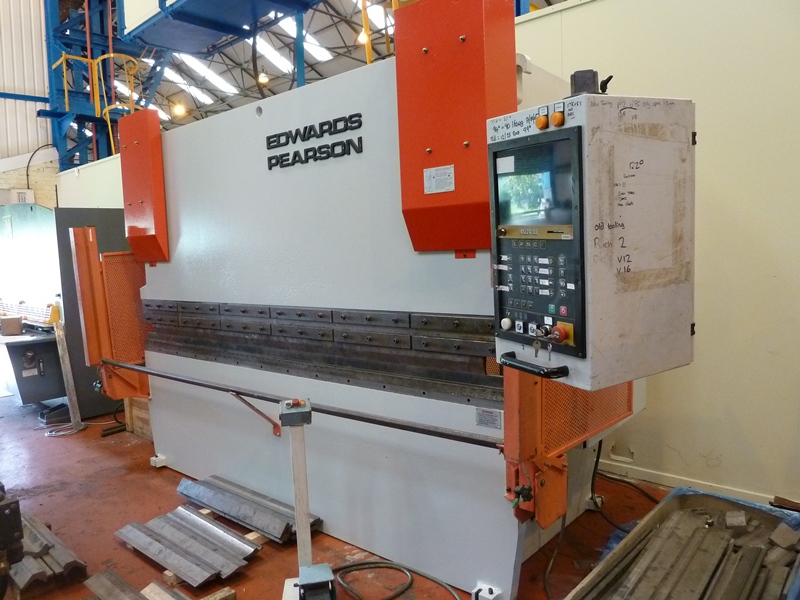 Edwards Pearson PR3, 100 Ton X 3100 mm, Over Bed Downstroke Hydraulic CNC Press Brake